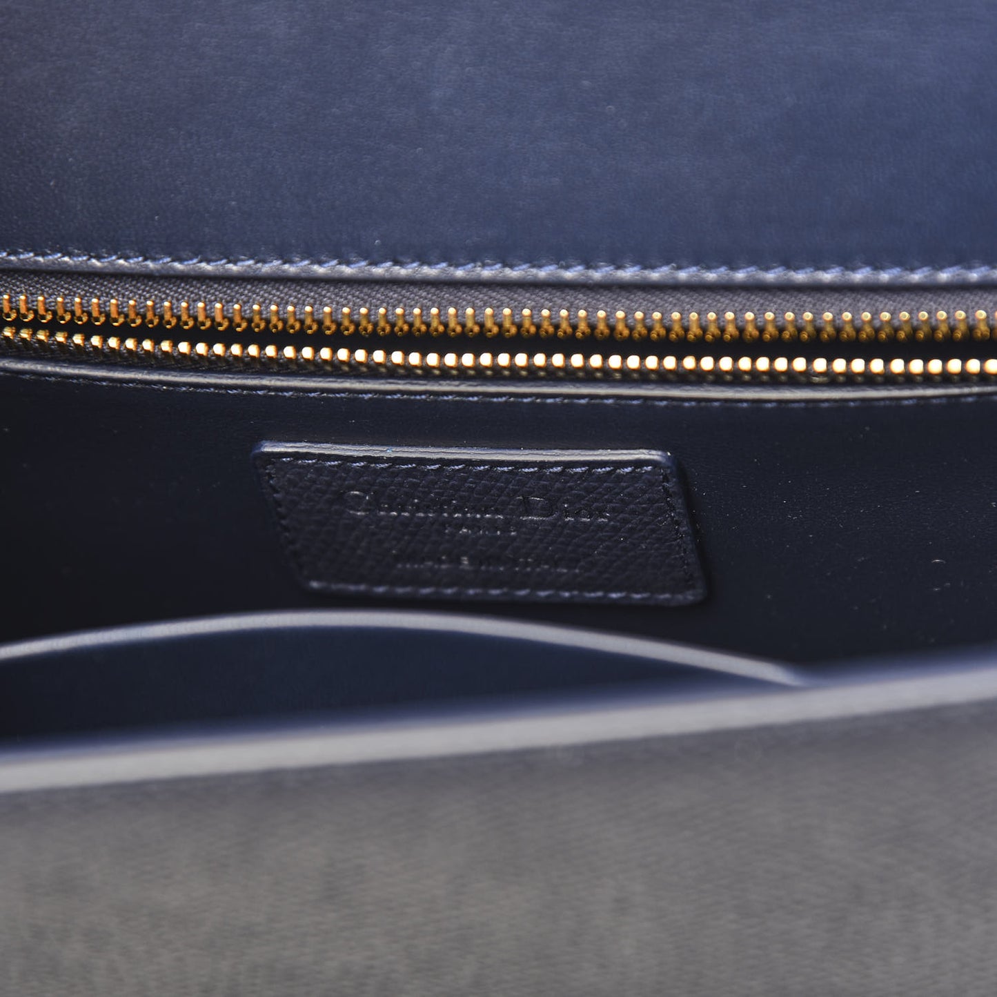 Ultra Matte Grained Calfskin 30 Montaigne Flap Bag Navy