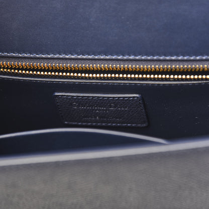 Christian Dior Ultra Matte Grained Calfskin 30 Montaigne Flap Bag Navy 6 of 10
