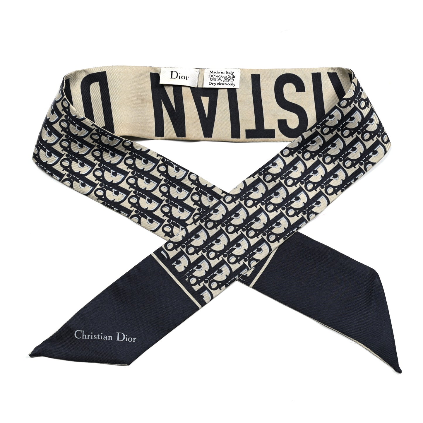 Silk Oblique Mitzah Scarf Blue