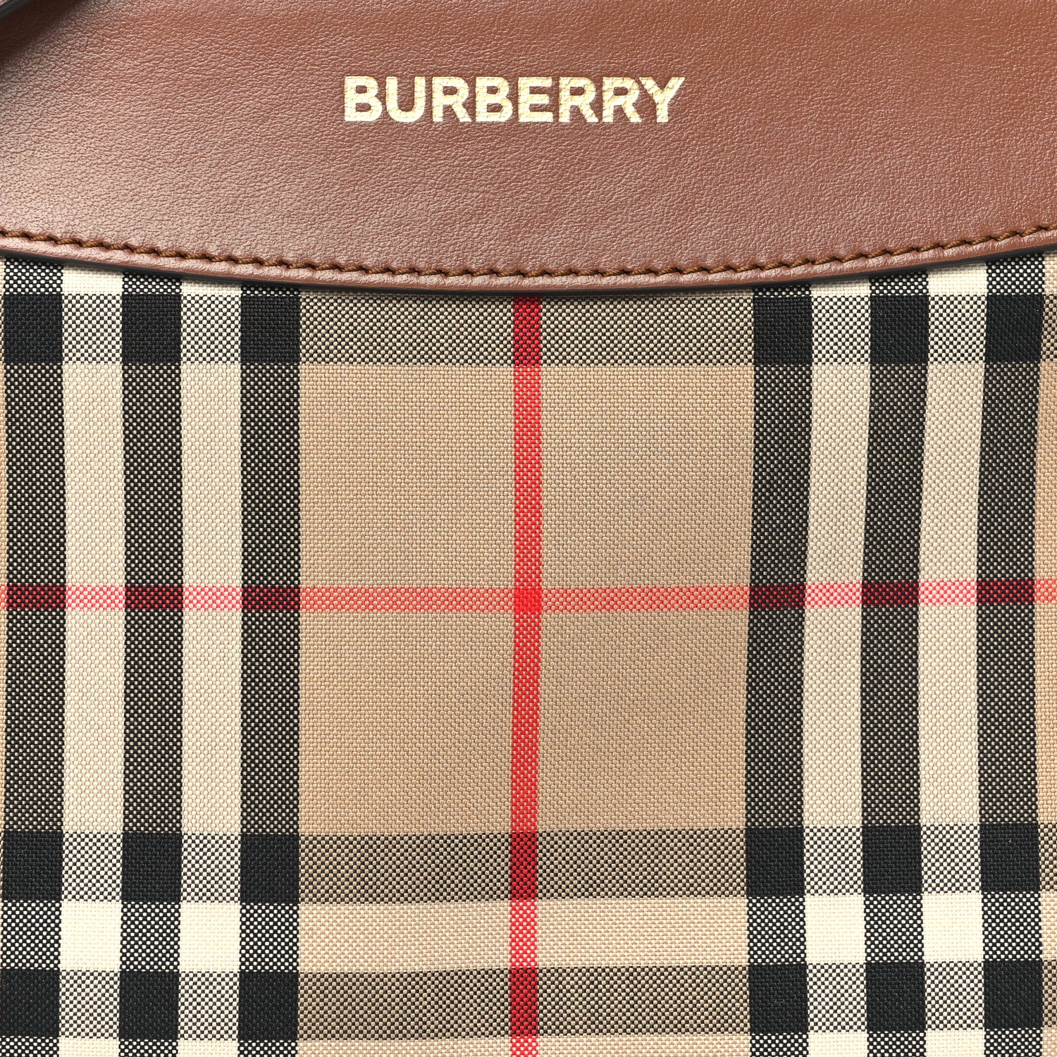 Burberry Horseferry Check Peyton Crossbody Clutch Bag Brown 7 of 9