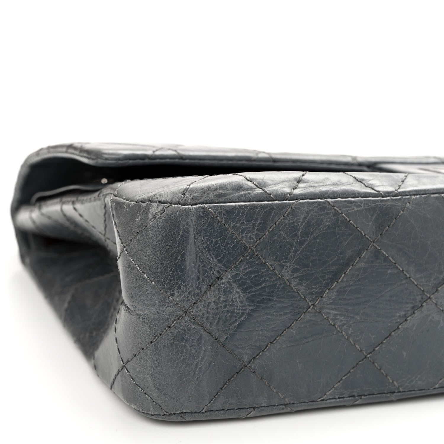 Chanel Aged Calfskin Quilted 50th Anniversary 2.55 Reissue 227 Flap Grey 9 of 12
