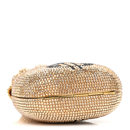 Judith Leiber Crystal Money Bags Minaudiere Clutch Gold 4 of 10