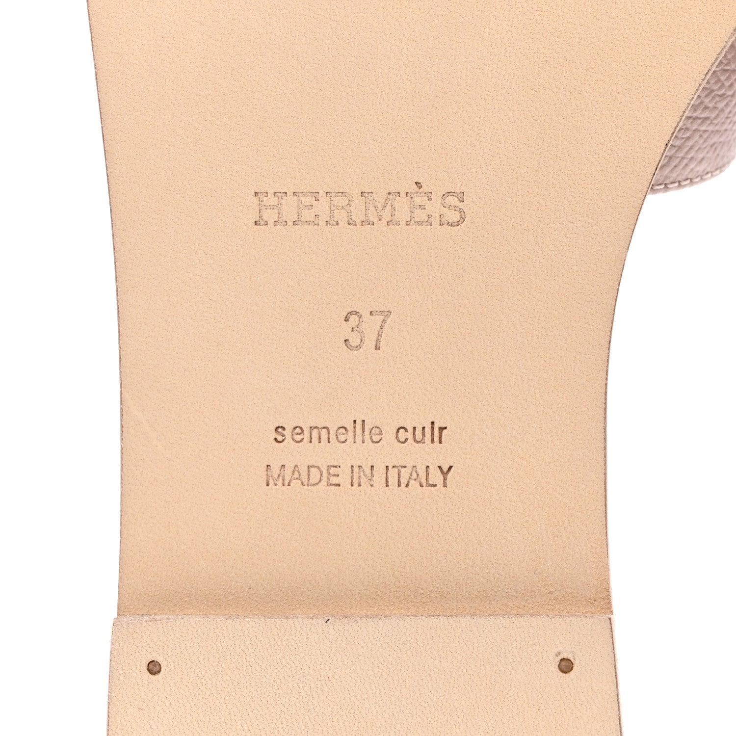 Hermes Epsom Oran Sandals 37 Rose Porcelaine 8 of 8
