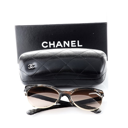 Chanel Denim Quilted Pantos Spring Sunglasses 5342 Brown 7 of 7