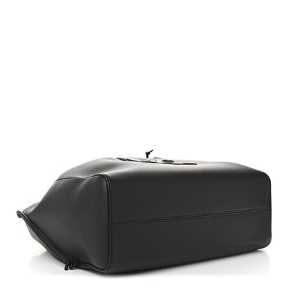 Celine Calfskin Cuir Triomphe Cabas Drawstring Black 4 of 9