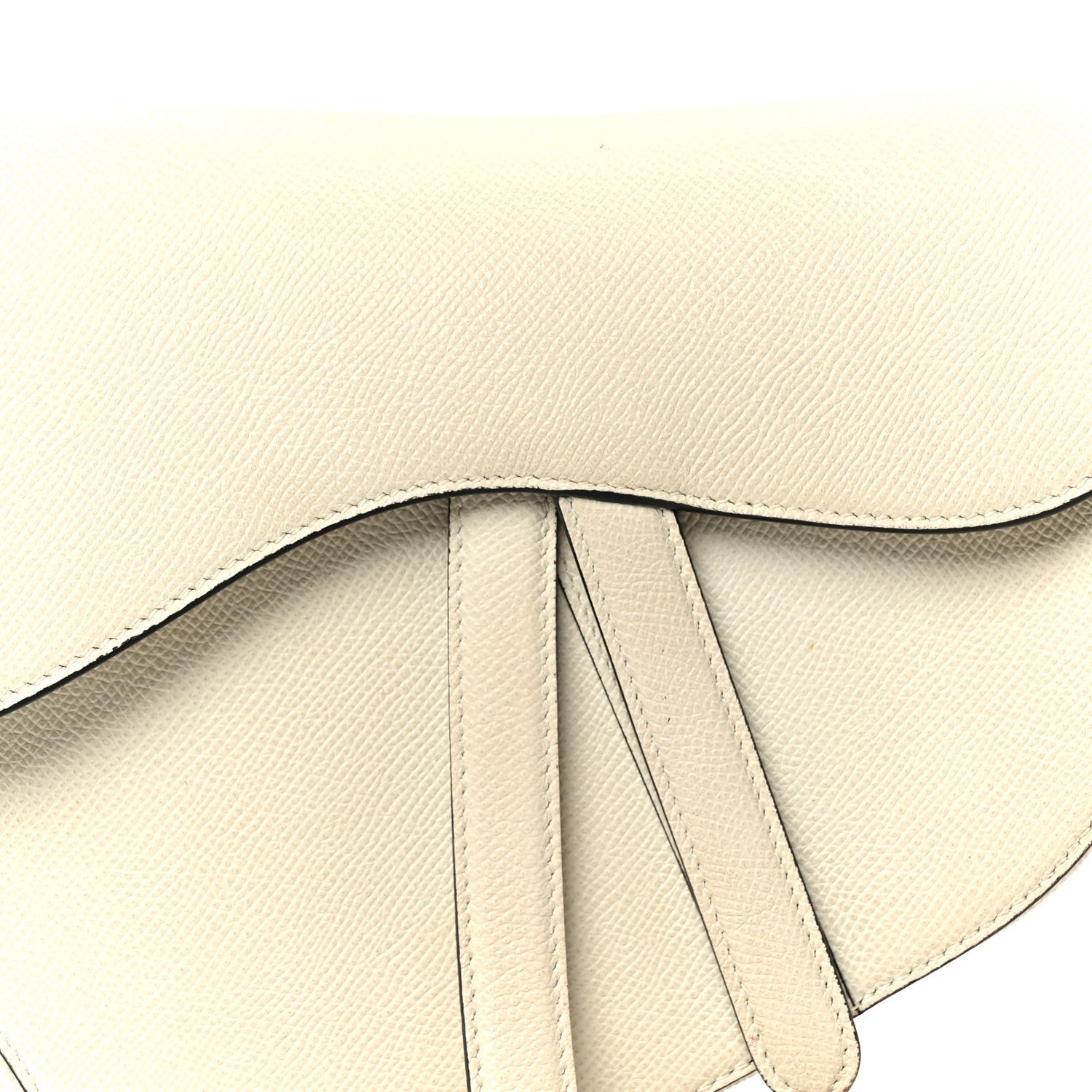 Christian Dior Grained Calfskin Saddle Bag White 8 of 11