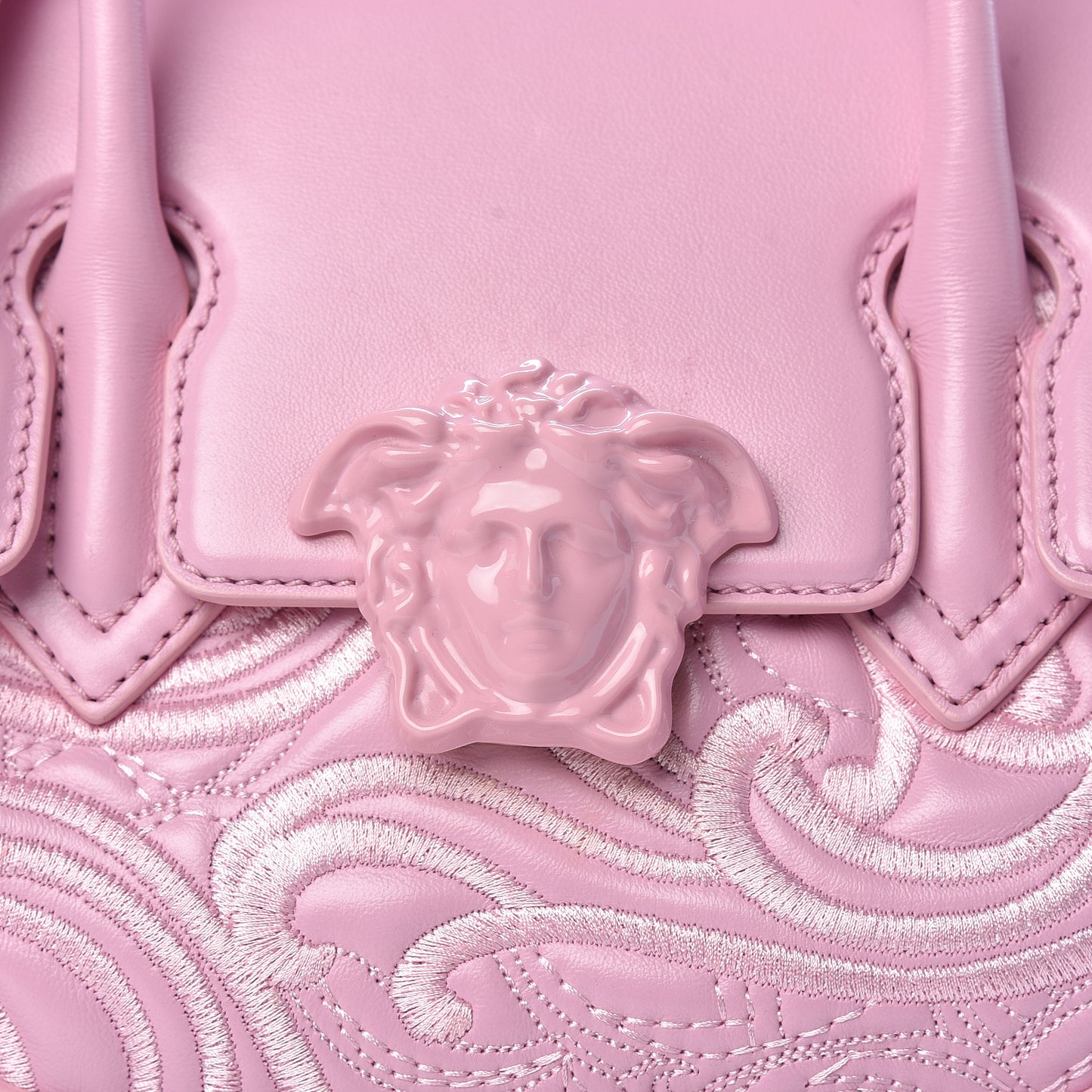 Calfskin Embroidered Medium Baroque Palazzo Empire Bag Pink