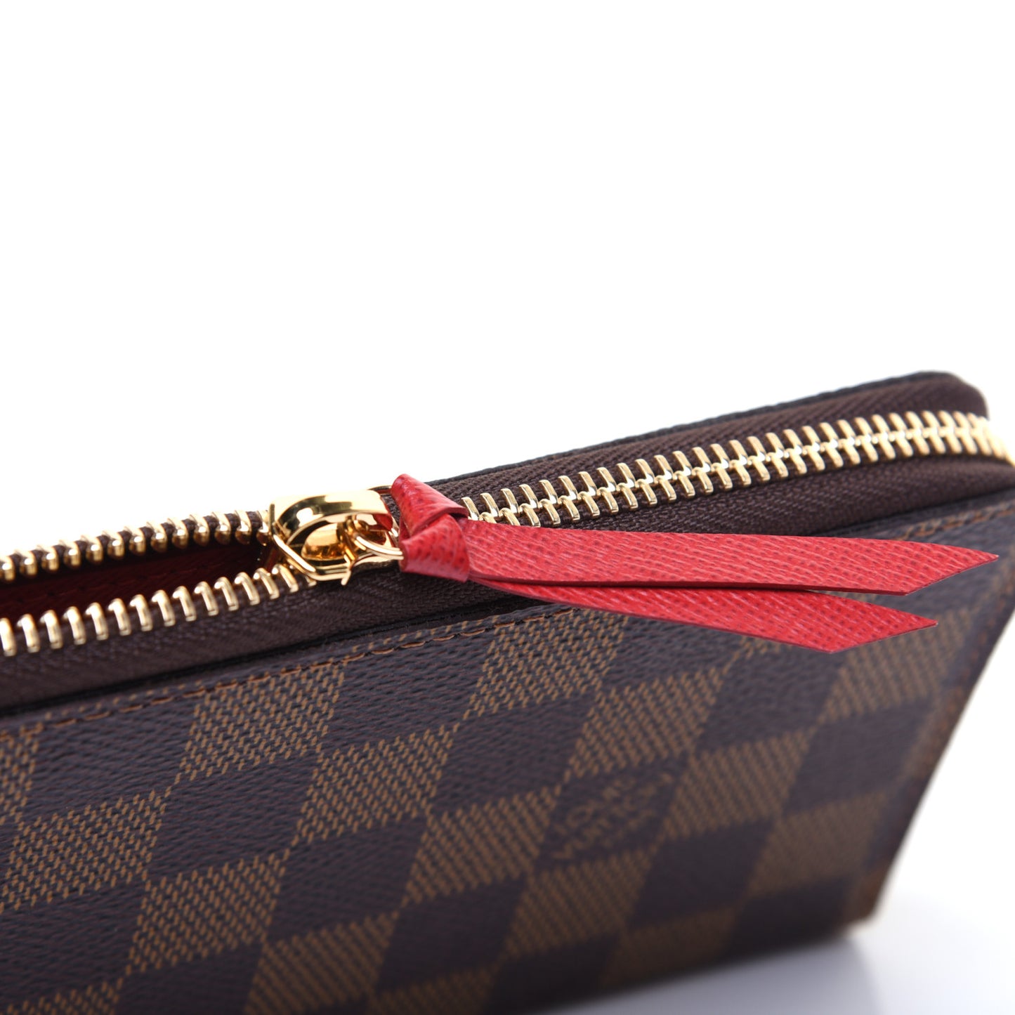 Damier Ebene Clemence Wallet Cherry