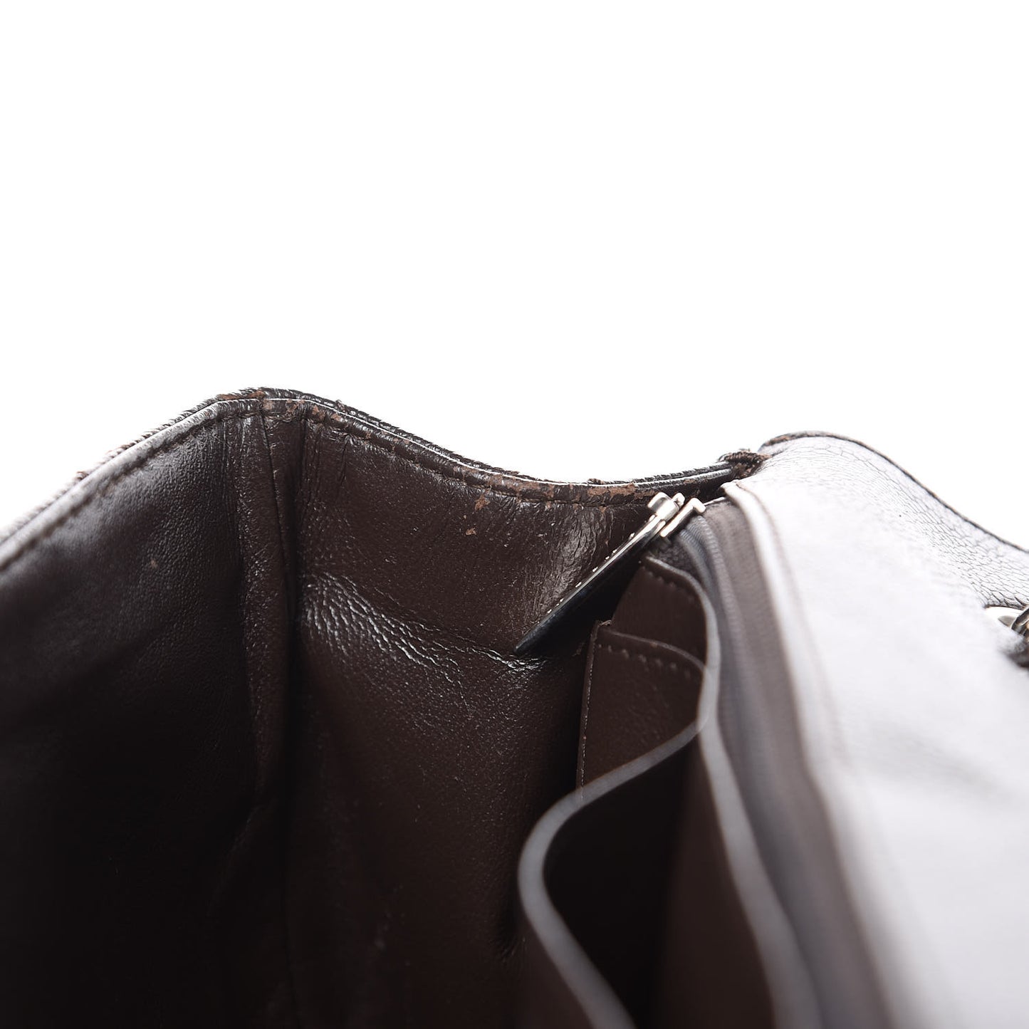 Caviar Quilted Jumbo Single Flap Dark Brown