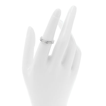 Hermes 18K White Gold Ariane Wedding Band Ring 53 6.5 2 of 4