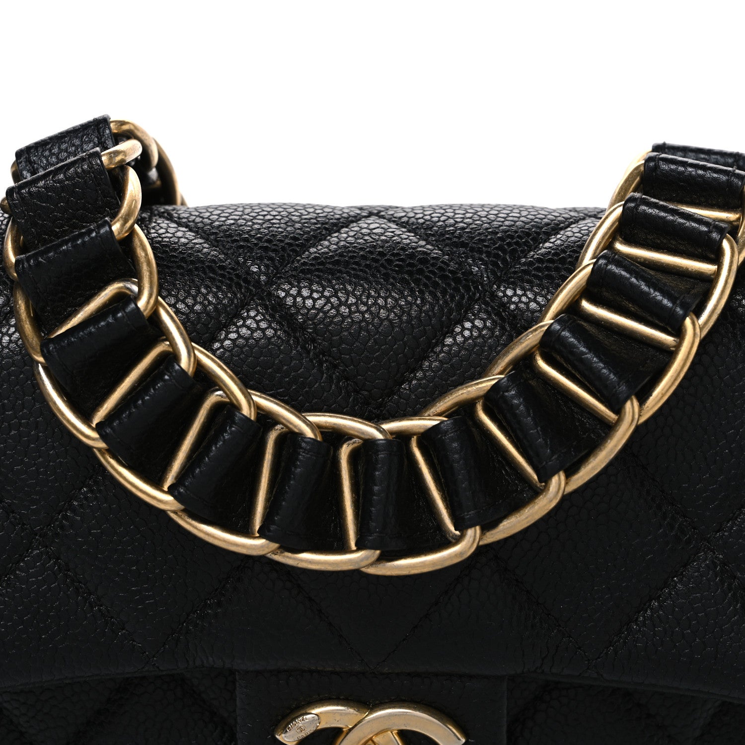 Chanel Caviar Quilted Mini Chain Soul Flap Black 8 of 10