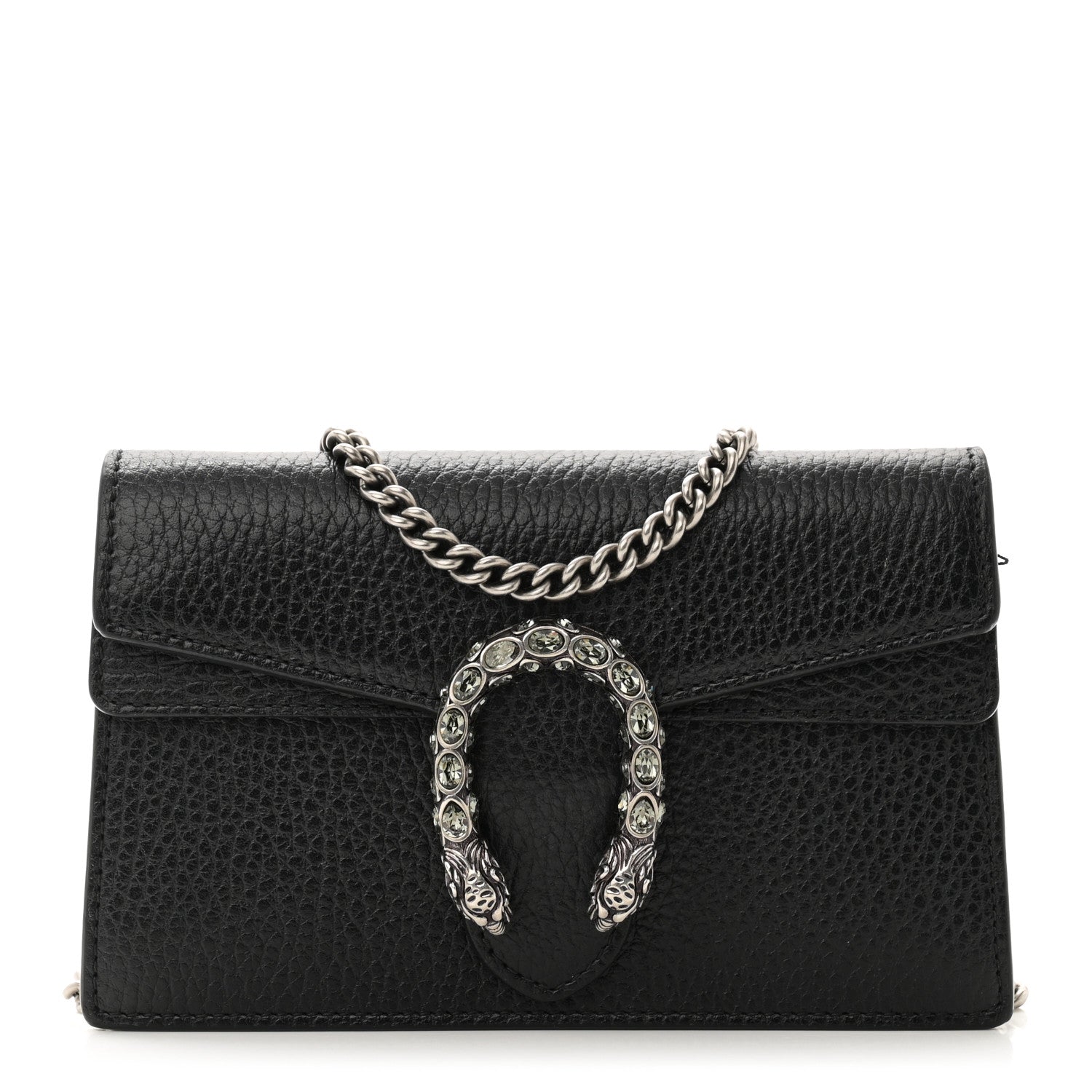 Gucci Calfskin Super Mini Dionysus Shoulder Bag Black 1 of 11