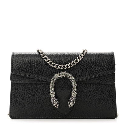 Gucci Calfskin Super Mini Dionysus Shoulder Bag Black 1 of 11