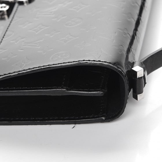 Louis Vuitton Monogram Glace Anouchka Pochette MM Black 10 of 19