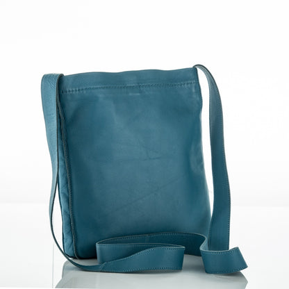 Hermes Lambskin Clou De Selle Pouch Blue Jean 3 of 7