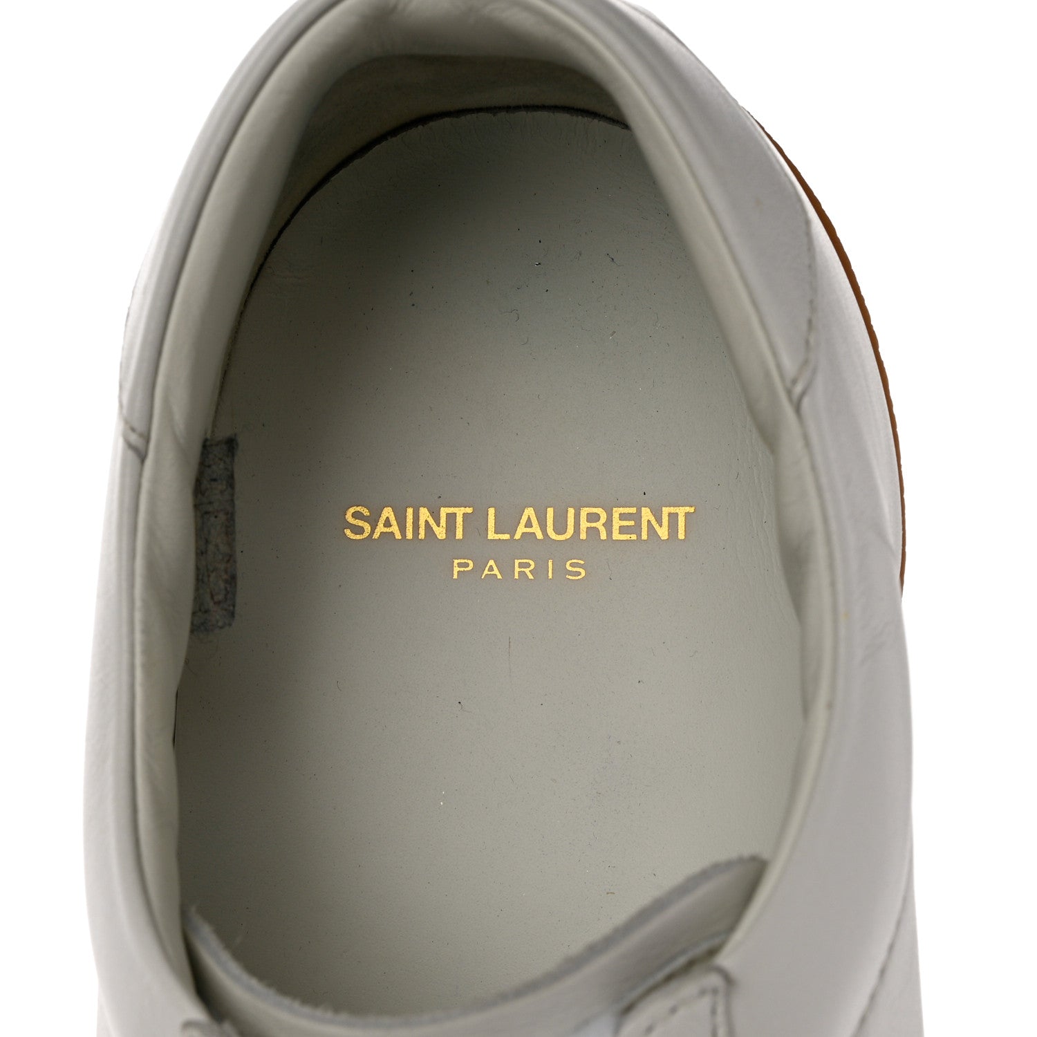 Saint Laurent Calfskin Embroidered Mens Court Classic Sneakers 44 White 6 of 11