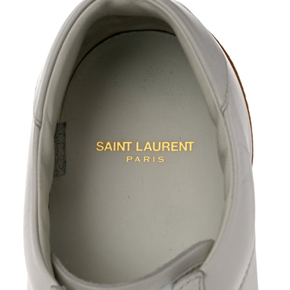 Saint Laurent Calfskin Embroidered Mens Court Classic Sneakers 44 White 6 of 11
