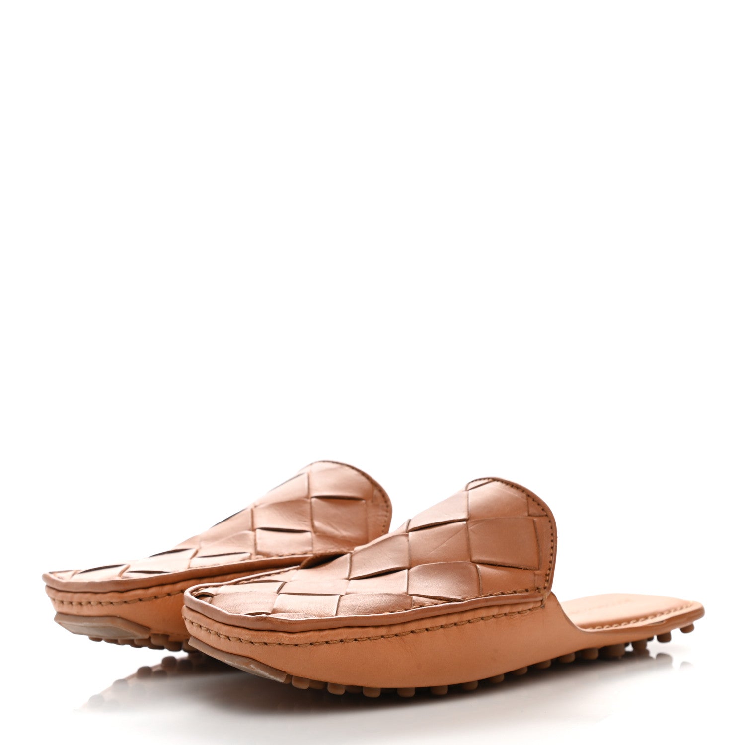Bottega Veneta Nappa Intrecciato Slipper Mules 38 Brown 3 of 14