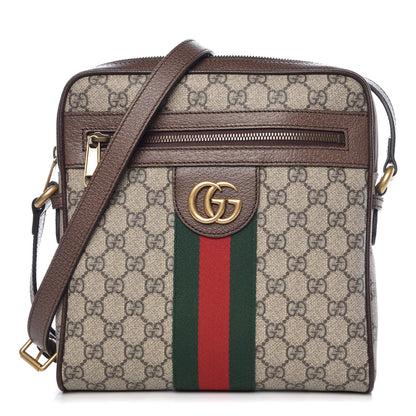 Gucci GG Supreme Monogram Web Small Ophidia Messenger Bag Brown 1 of 7