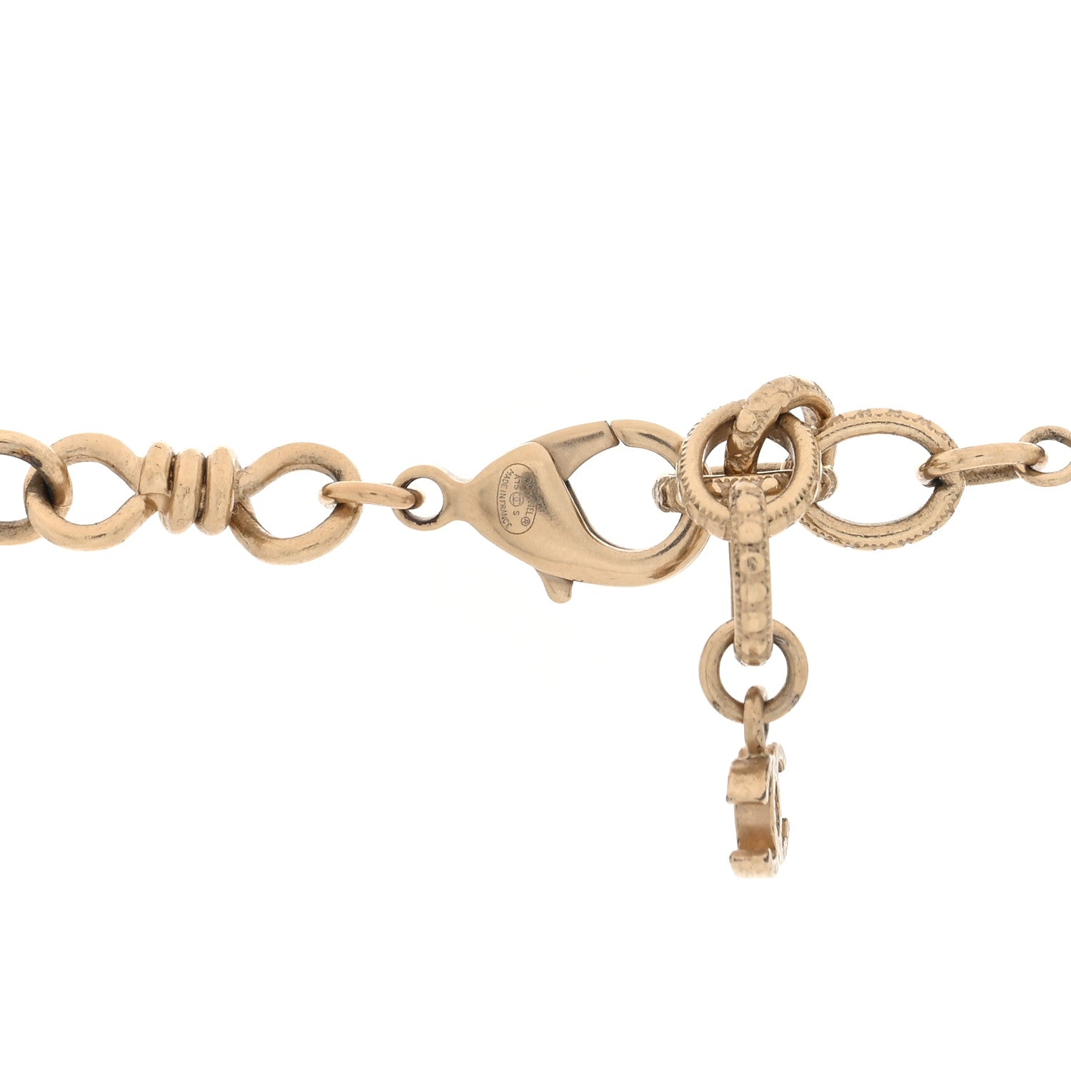 Chanel Crystal Pearl CC Choker Necklace Gold Multicolor 4 of 5