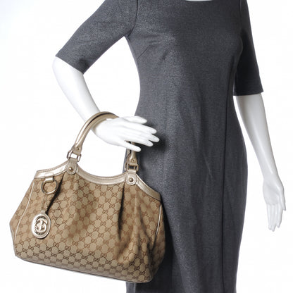 Gucci Monogram Medium Sukey Tote Champagne 2 of 8