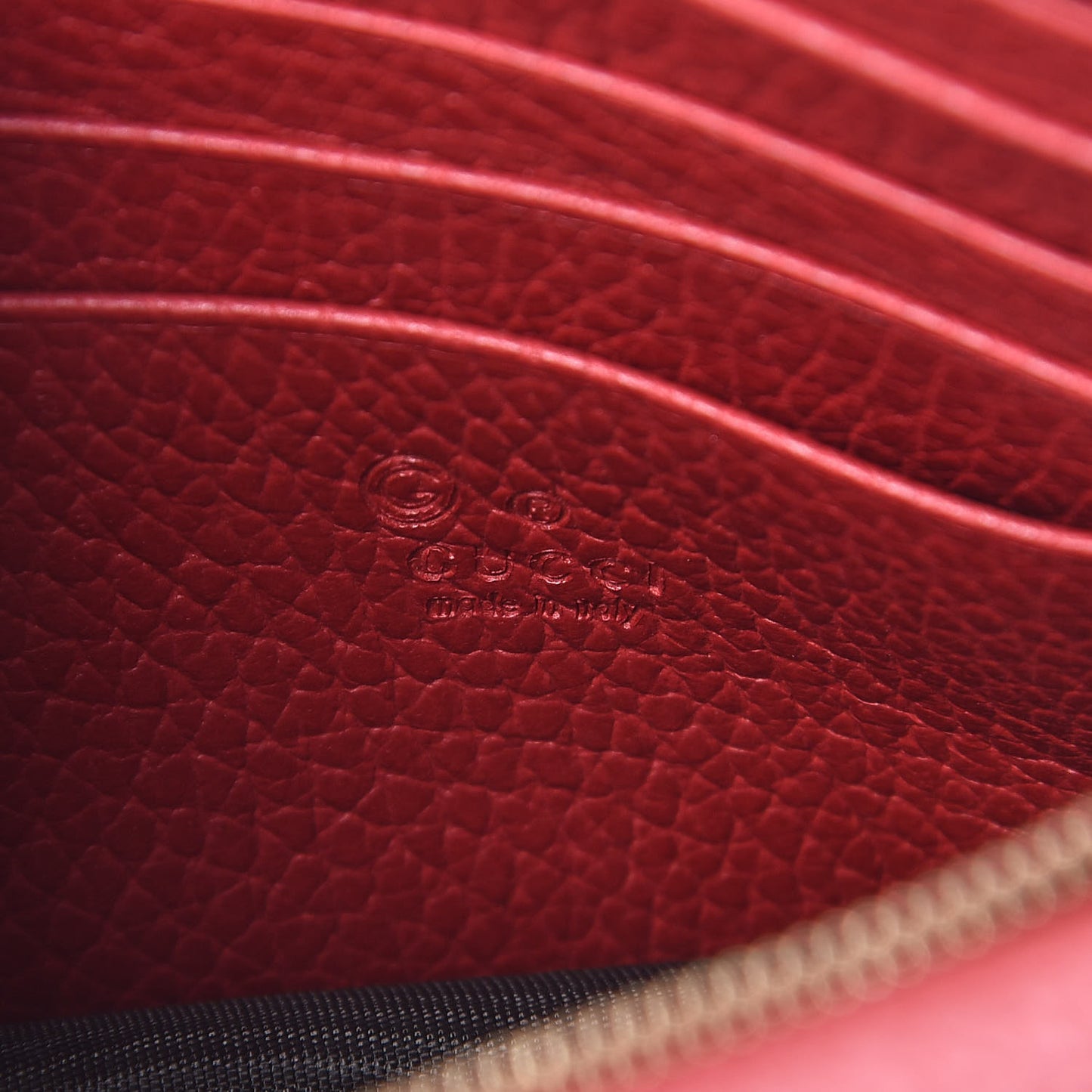 Dollar Calfskin Medium Betty Chain Wallet Tabasco Red