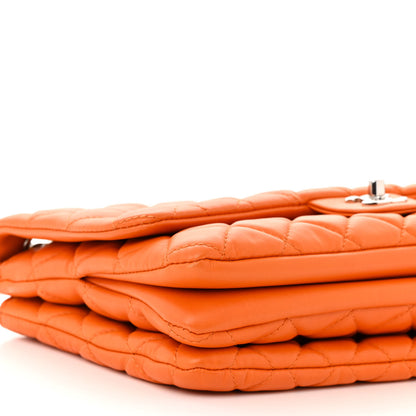 Chanel Lambskin Quilted Jumbo Chanel 3 Flap Orange 9 of 12