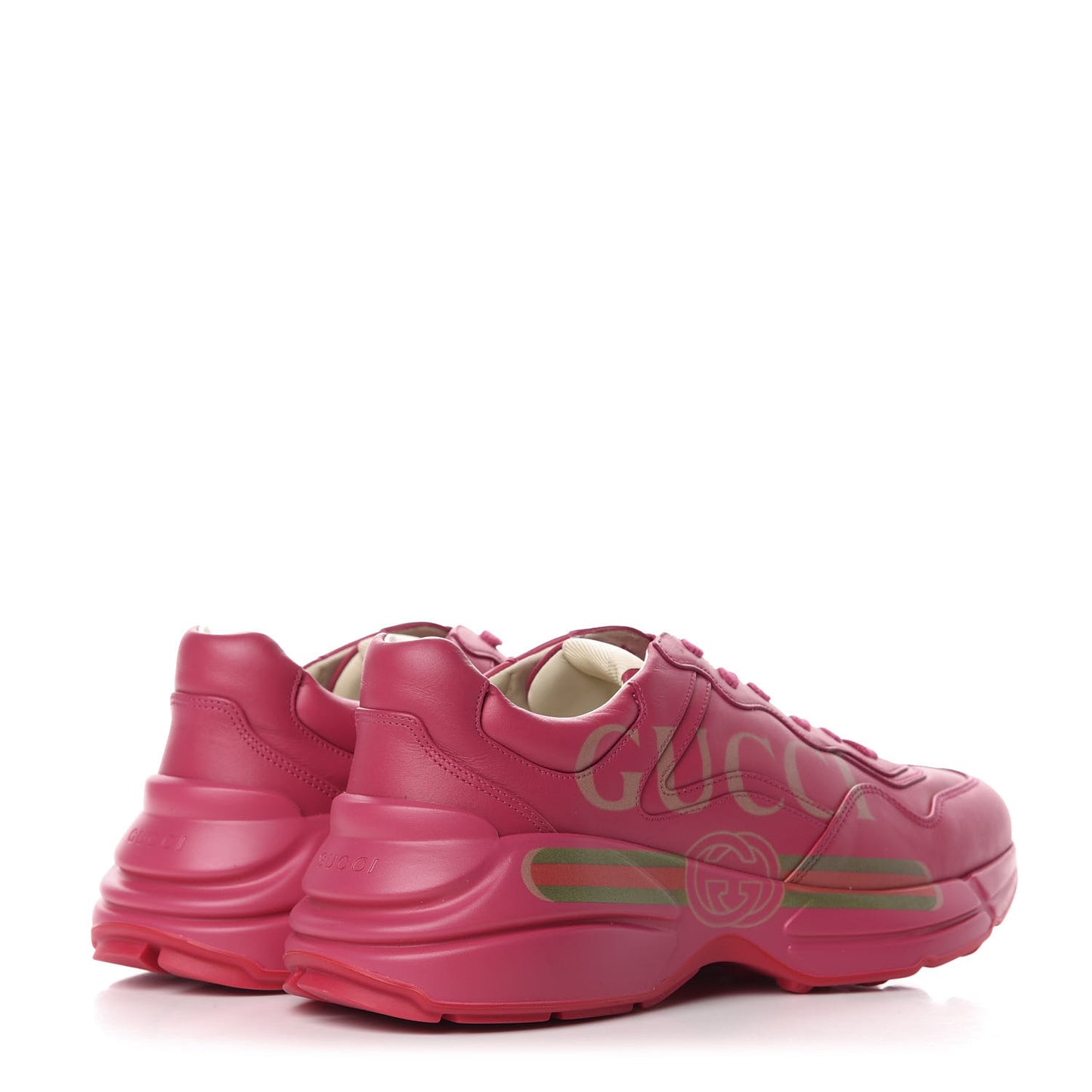 Calfskin Logo Mens Rhyton Sneakers 9.5 Box Pink