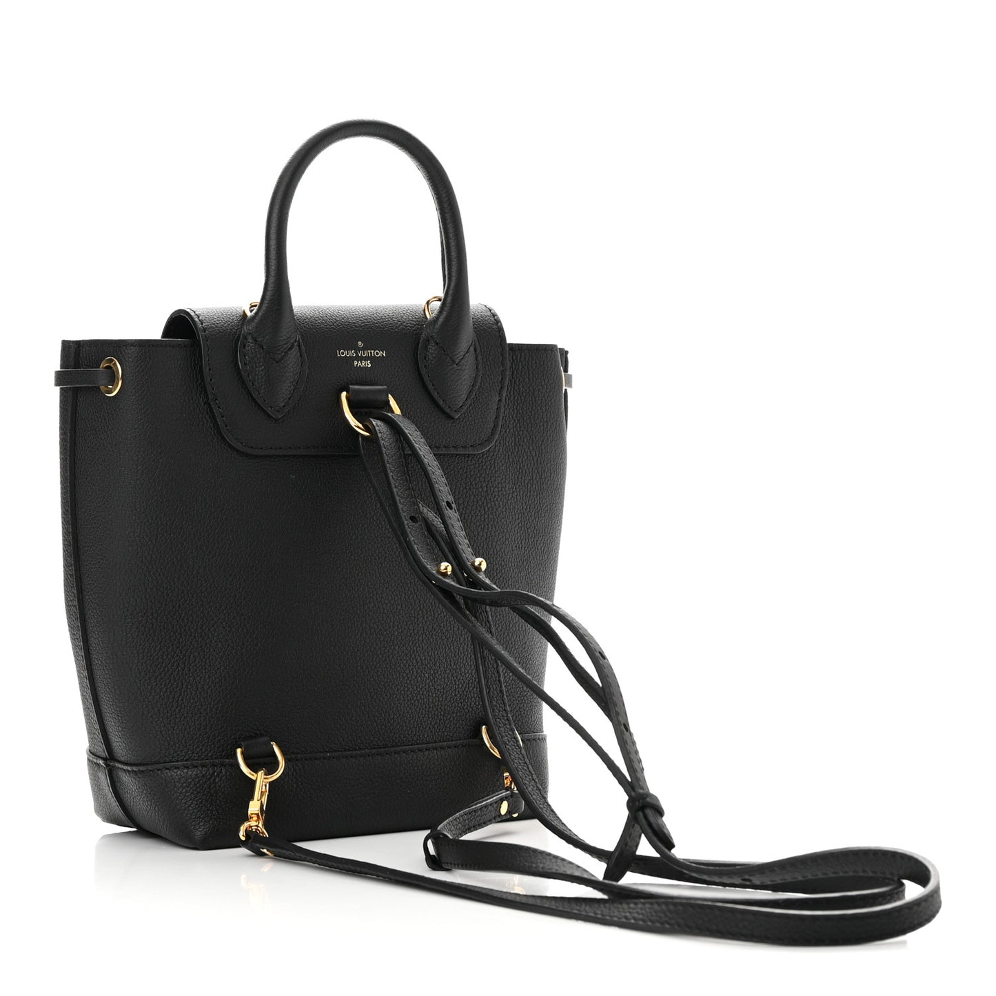 Calfskin Lockme Mini Backpack Black