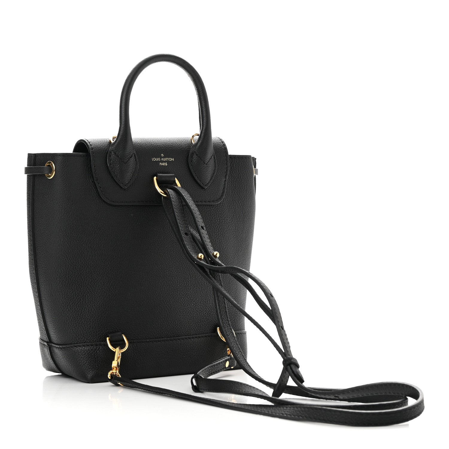Louis Vuitton Calfskin Lockme Mini Backpack Black 2 of 9