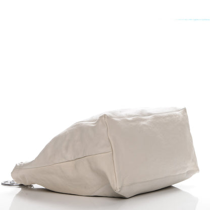 Chanel Distressed Caviar XL Coco Cabas White 4 of 8