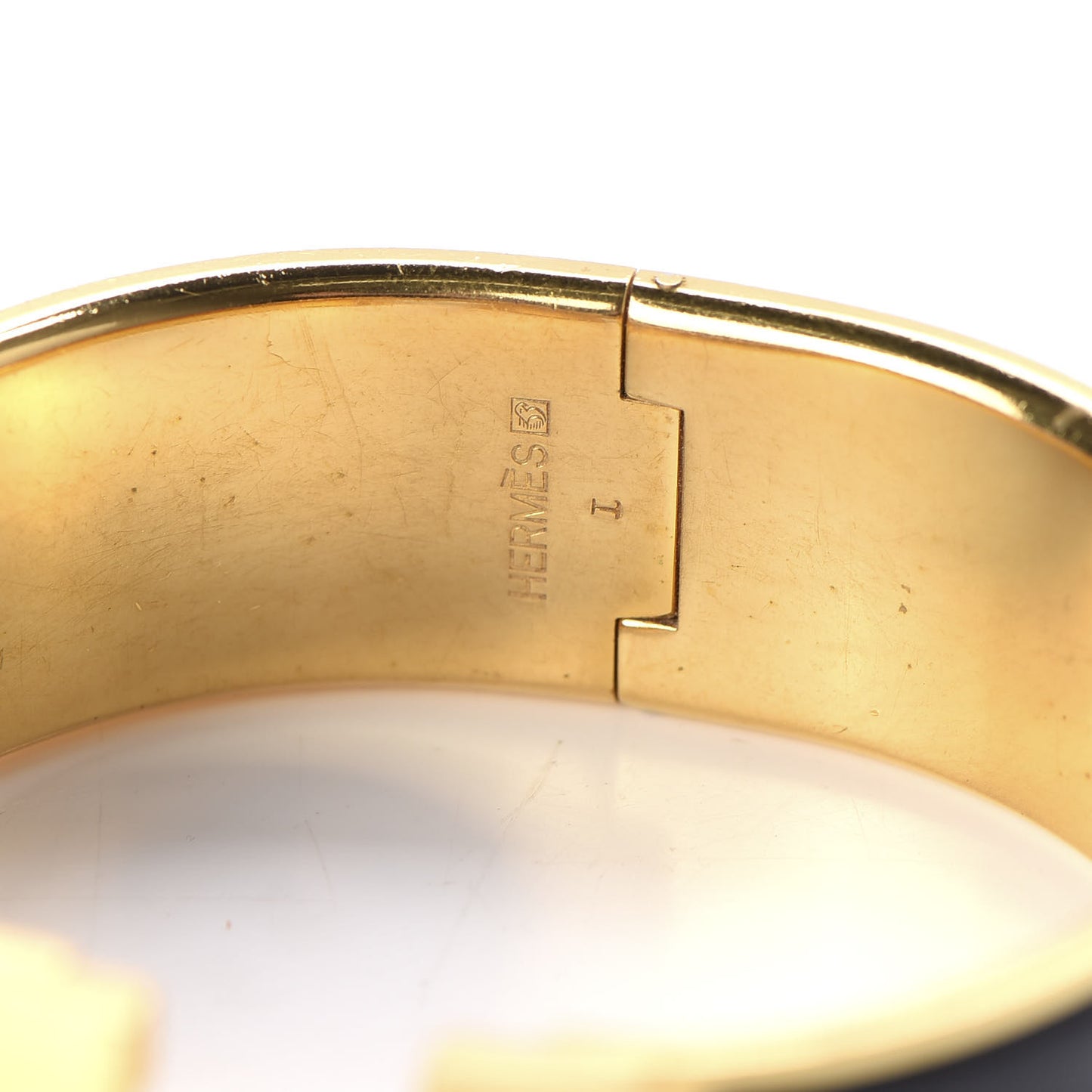 Enamel Wide Clic Clac H Bracelet GM Black