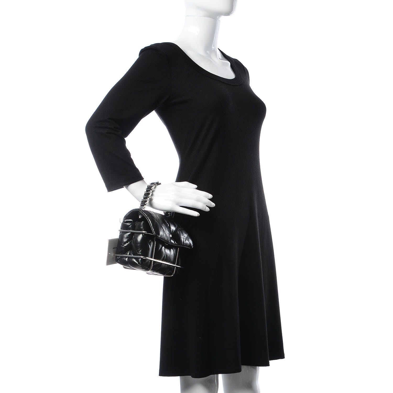 Alexander Wang Calfskin Quilted Halo Crossbody Bag Black 2 of 10