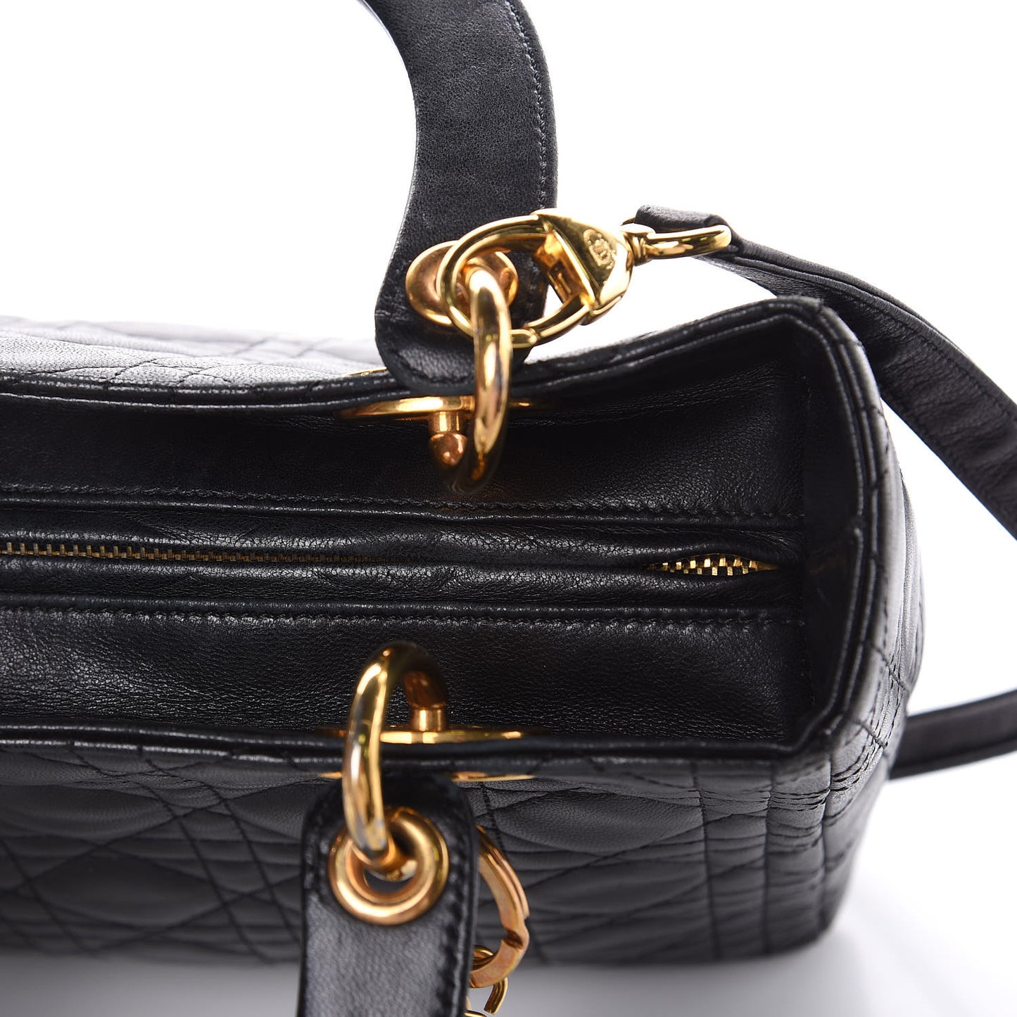 Lambskin Cannage Medium Lady Dior Black
