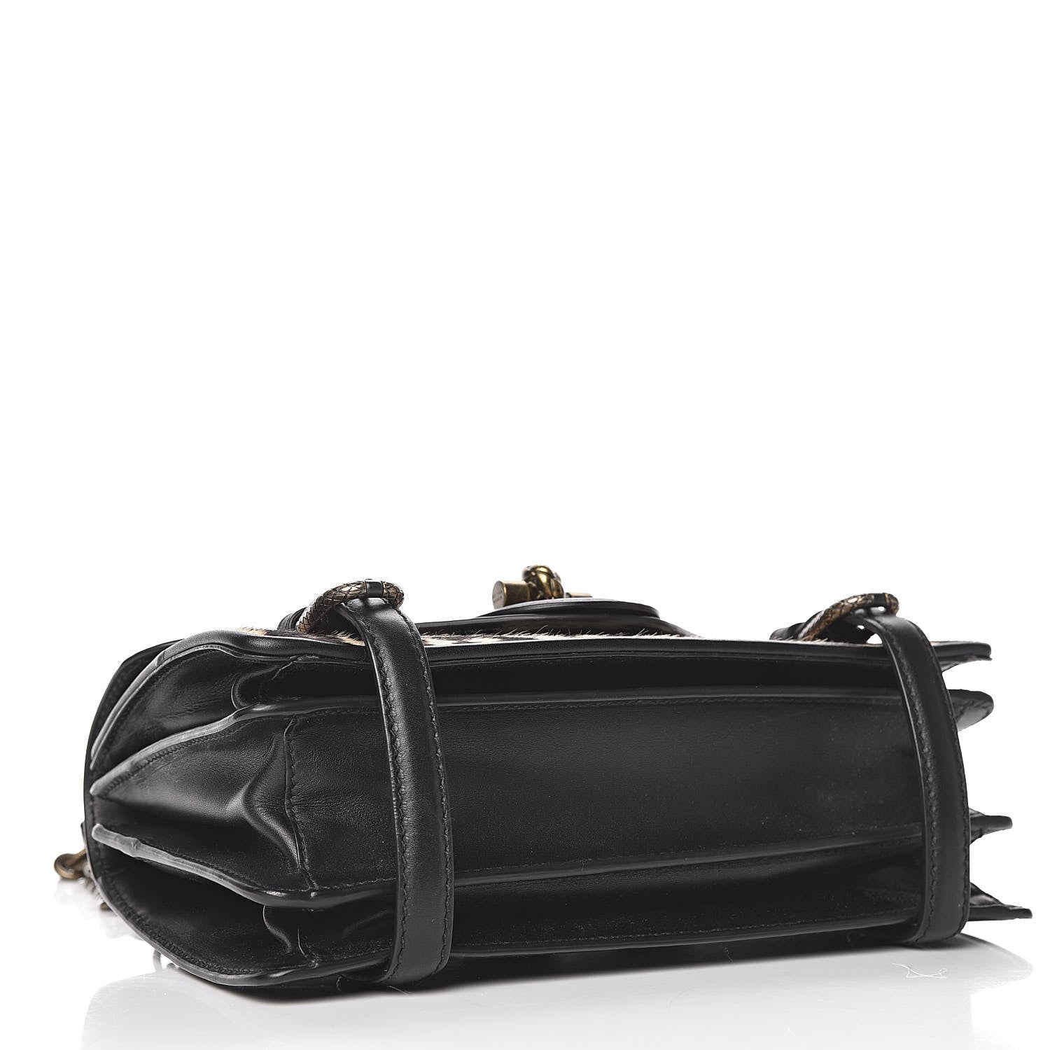 Bottega Veneta Calfskin Pony Hair City Knot Bag Black 4 of 11