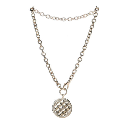 Chanel Quilted CC Pendant Chain Necklace Gold 3 of 5