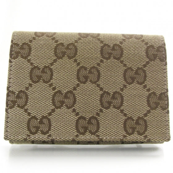 GG Monogram Card Case Ebony