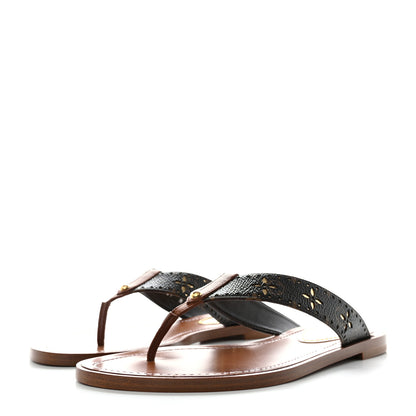 Louis Vuitton Monogram Sunny Flat Thong Sandals 37 Brown 3 of 9