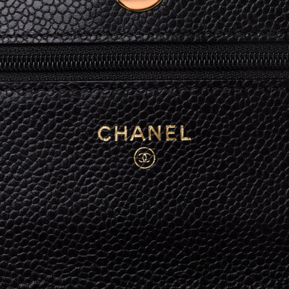 Chanel Caviar Quilted Wallet On Chain WOC Black 6 of 10