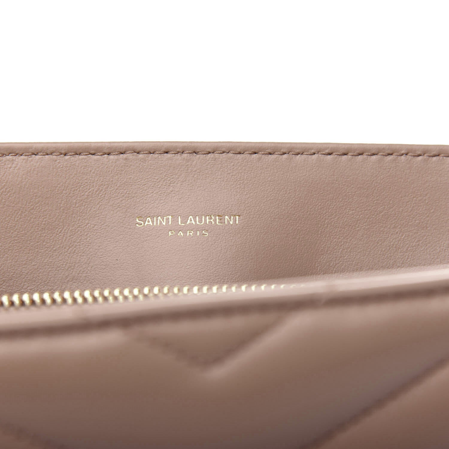 Saint Laurent Calfskin Y Quilted Monogram Medium Loulou Chain Satchel Dark Beige 10 of 11