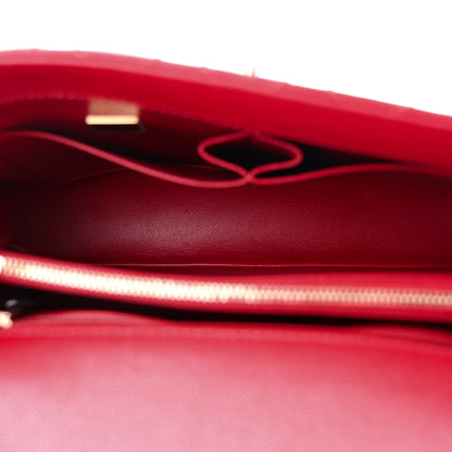Chanel Caviar Quilted Small Coco Handle Flap Red 5 of 11