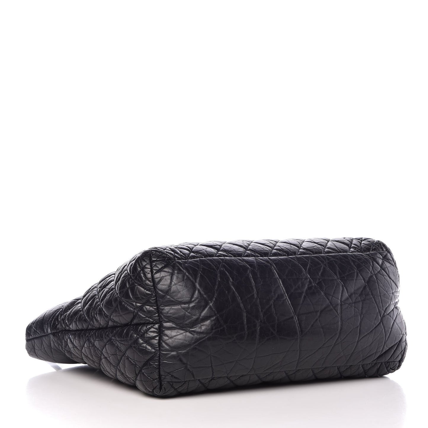 Lambskin Quilted Large Coco Cocoon Tote Navy