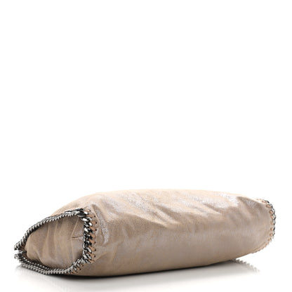 Stella McCartney Metallic Shaggy Deer Falabella Fold Over Tote Sand 4 of 9