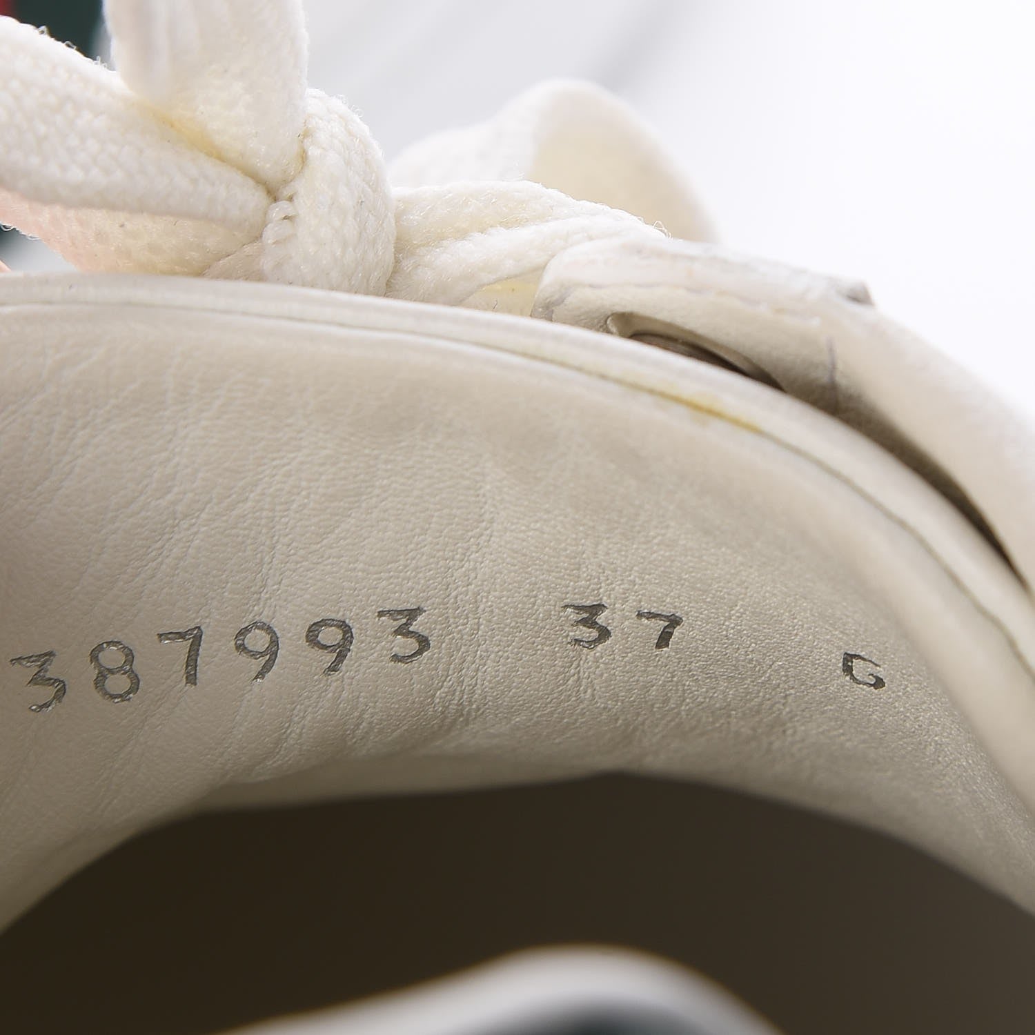 Gucci Calfskin Crocodile Web Ace Sneakers 37 White Green 18 of 21
