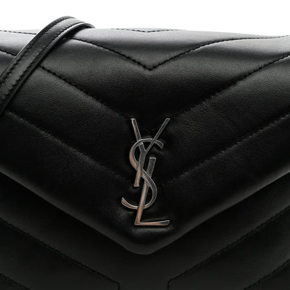 Saint Laurent Calfskin Y Quilted Monogram Toy Loulou Crossbody Bag Black 8 of 10