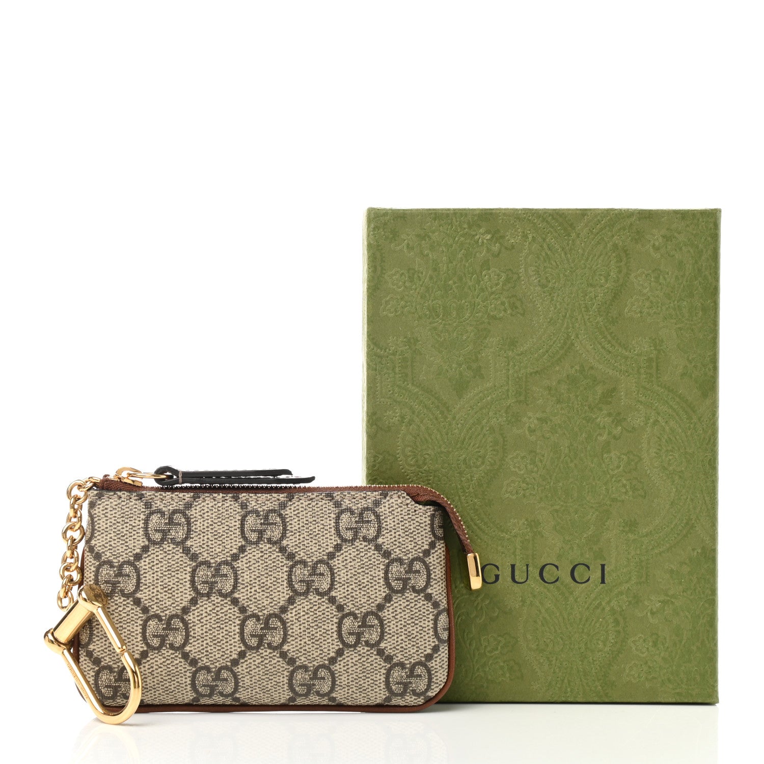 Gucci GG Supreme Monogram Key Case Beige Ebony Cuir 8 of 8