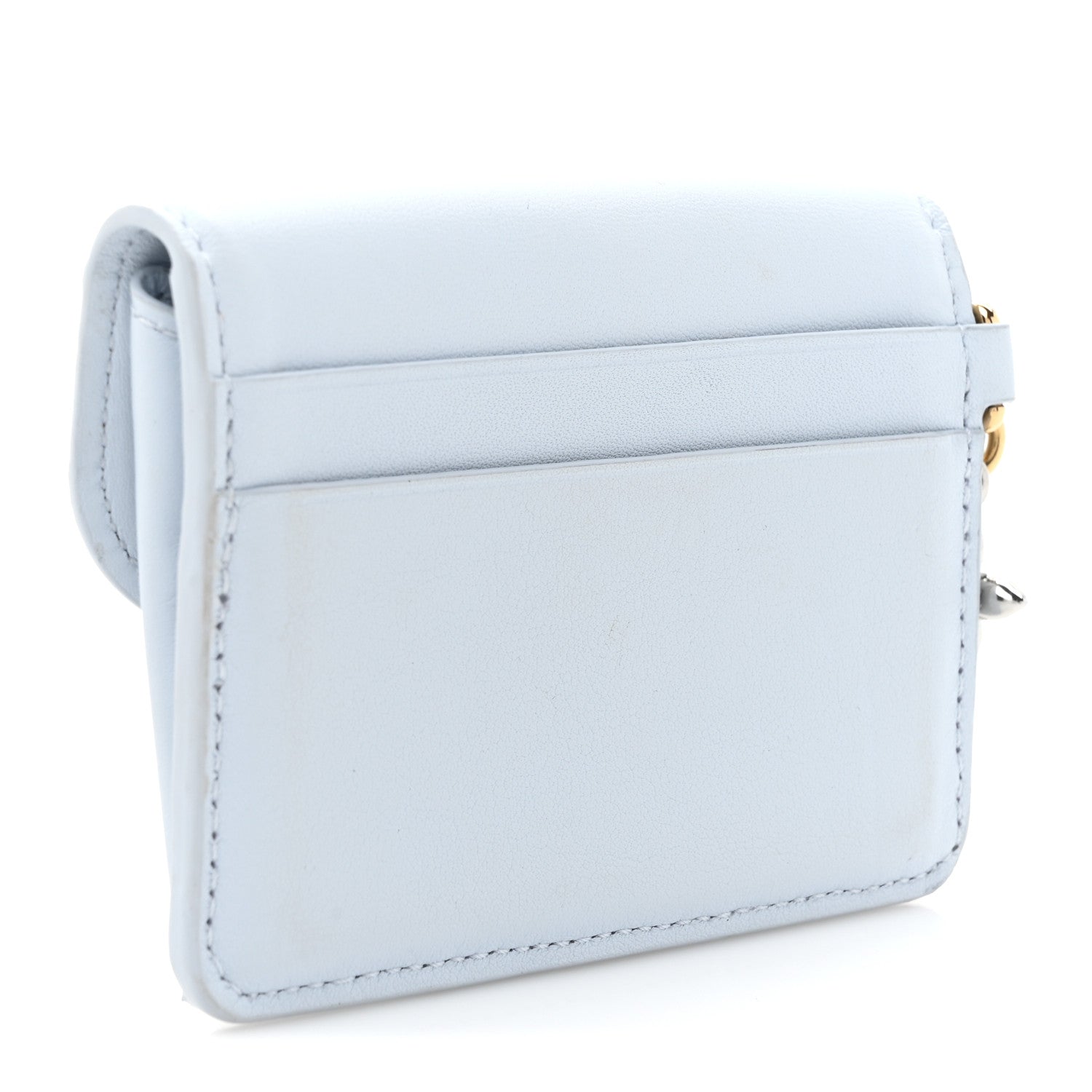 Louis Vuitton Calfskin Tiny Recto Verso Card Holder LV Bloom Azure Blue 3 of 14