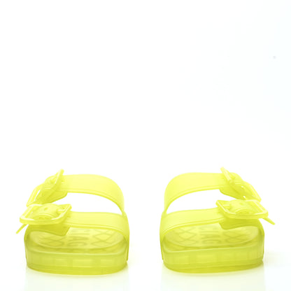 Balenciaga Technical Polyurethane Mallorca Slide Sandals 38 Fluo Yellow 2 of 7
