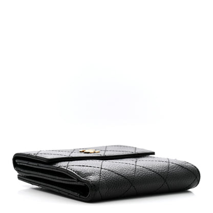 Chanel Caviar Quilted Compact French Flap Wallet Black 4 of 12