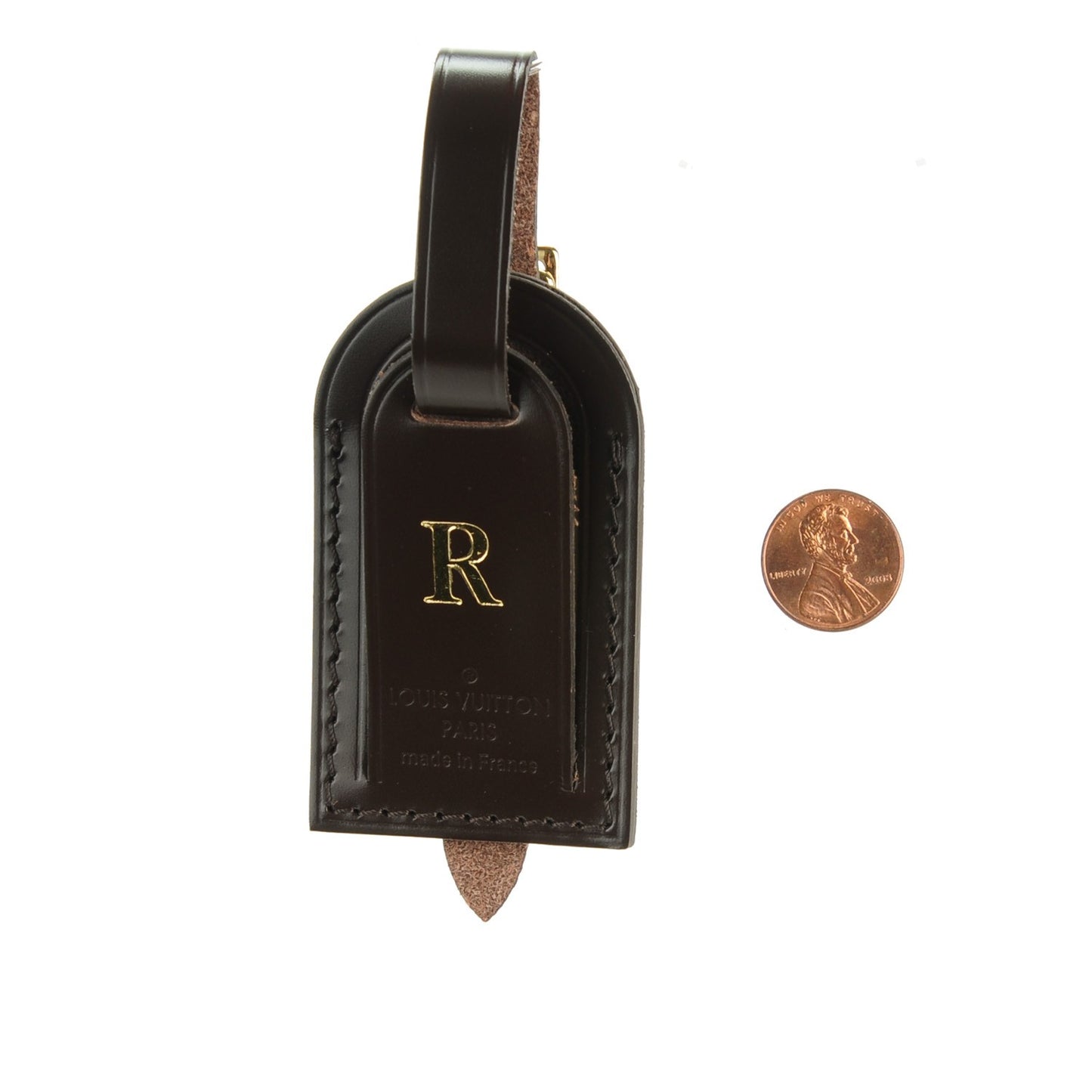 Calfskin Ebene Luggage Tag